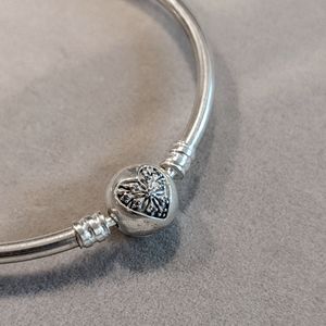 PANDORA Silver heart of winter bracelet 'you melt my heart'